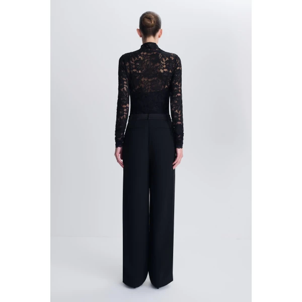 SIMKHAI Zurie Lace Bodysuit in Black