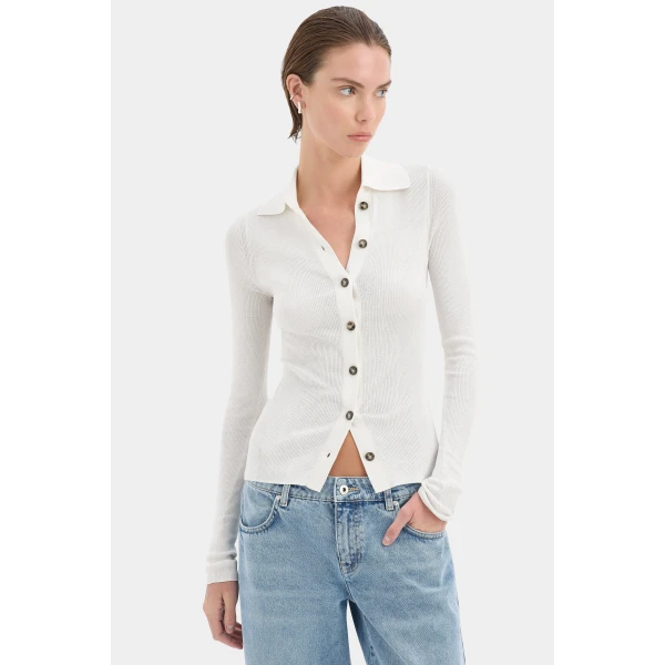 SIR the Label Aela Cardigan in Ivory | Cardigan | Coveti