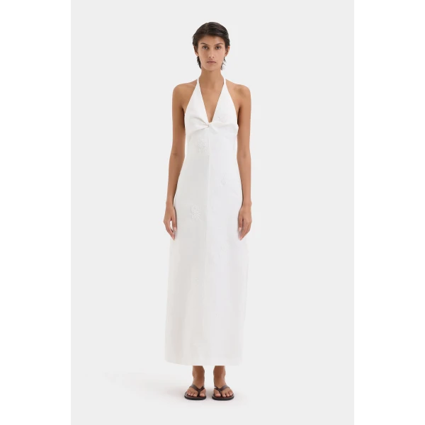 SIR the Label Alessandra Midi Dress in Ivory | Midi Dresses | Coveti