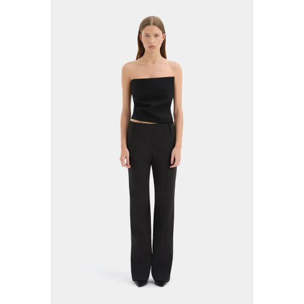 SIR the Label Alizee Slim Trouser in Black | Tailored pants | Coveti