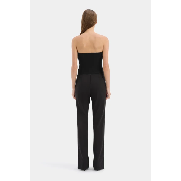 SIR the Label Alizee Slim Trouser in Black | Tailored pants | Coveti