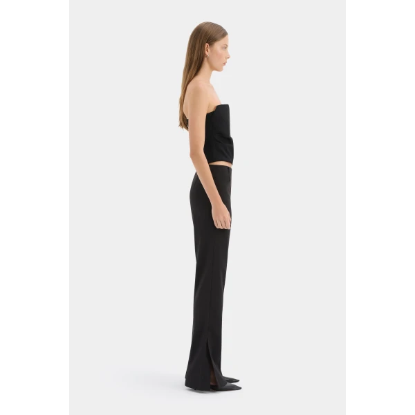 SIR the Label Alizee Slim Trouser in Black | Tailored pants | Coveti