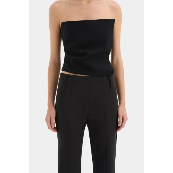 SIR the Label Alizee Slim Trouser in Black | Tailored pants | Coveti