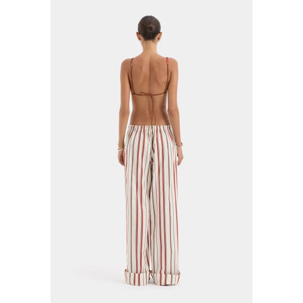 SIR the Label Alva Drawstring Pant in Laila Stripe | Pants | Coveti