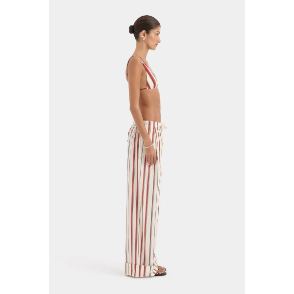SIR the Label Alva Drawstring Pant in Laila Stripe | Pants | Coveti