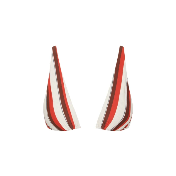 Alva Halter Triangle Top in Laila Stripe