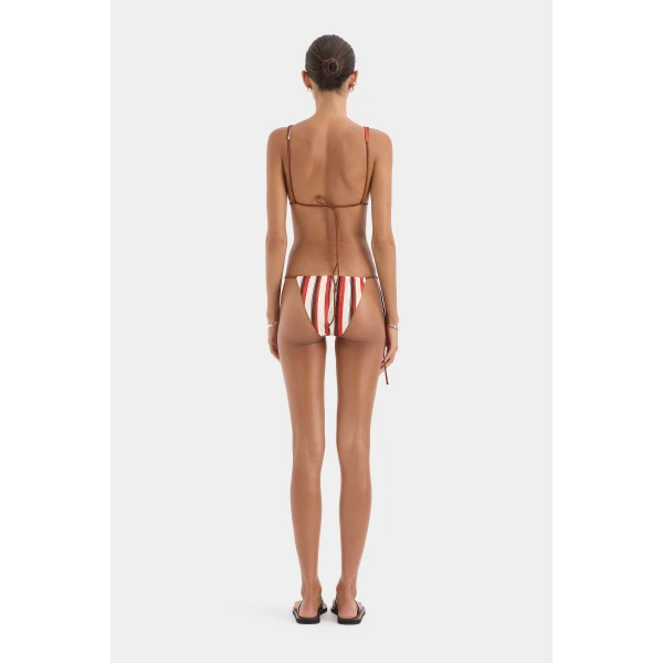 SIR the Label Alva String Brief in Laila Stripe | Bikini | Coveti