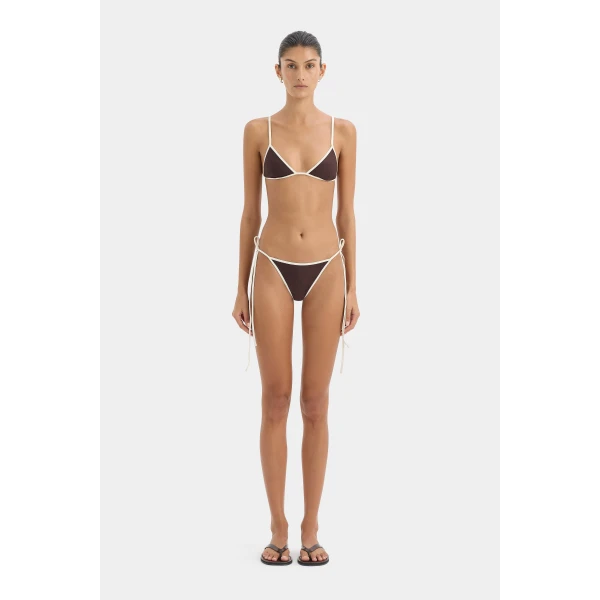 SIR the Label Ari Reversible Tie Brief in Black and Carob | Bikini | Coveti