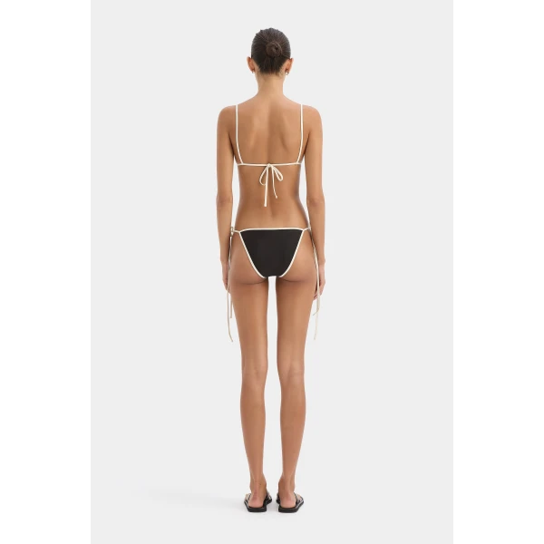 SIR the Label Ari Reversible Tie Brief in Black and Carob | Bikini | Coveti