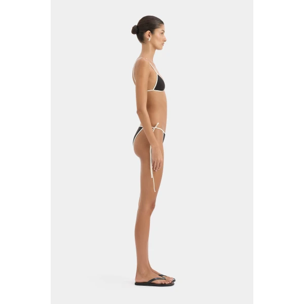 SIR the Label Ari Reversible Tie Brief in Black and Carob | Bikini | Coveti