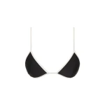 SIR the Label Ari Reversible Tie Triangle Top in Black and Carob | Bikini | Coveti