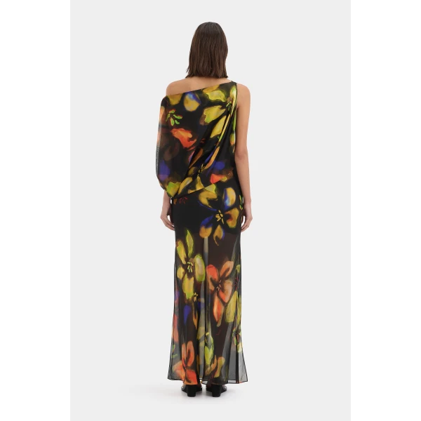 SIR the Label Arisa Maxi Dress in Blur Poppy | Maxi Dresses | Coveti