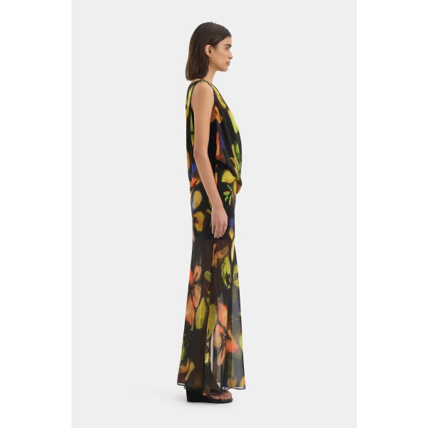 SIR the Label Arisa Maxi Dress in Blur Poppy | Maxi Dresses | Coveti