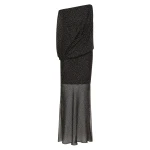 SIR the Label Arisa Maxi Dress in Polka Dot Nero | Maxi Dresses | Coveti