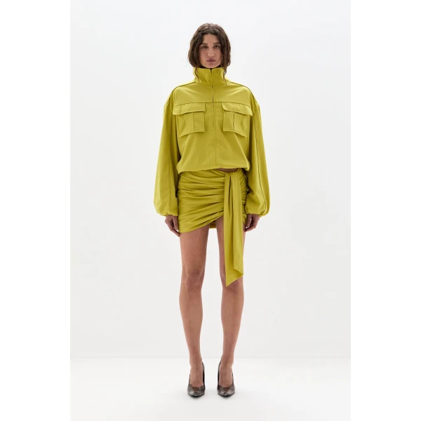 SIR the Label Arla Bomber Jacket in Chartreuse | Jackets | Coveti