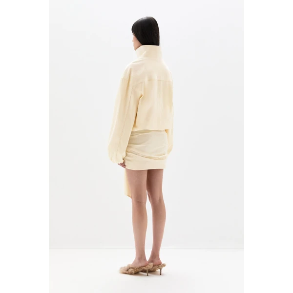 SIR the Label Arla Bomber Jacket in Cream | Jackets | Coveti