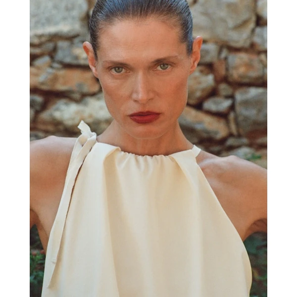 SIR the Label Arla Bubble Top in Cream | Tops | Coveti