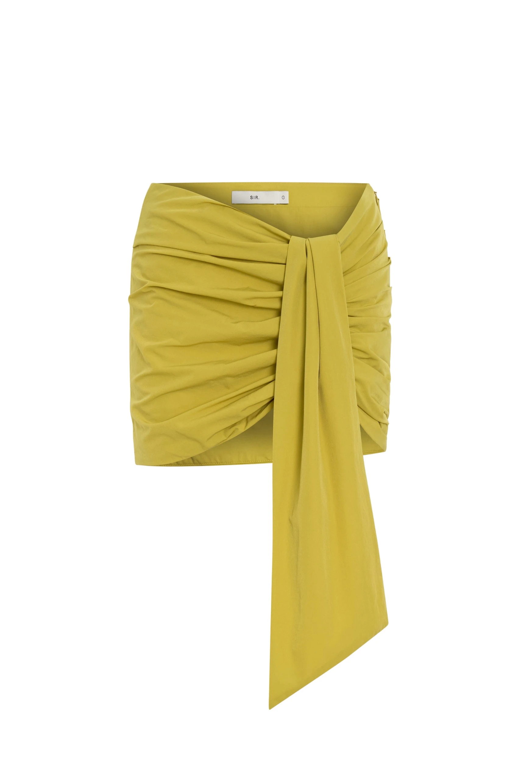 SIR the Label Arla Gathered Mini Skirt in Chartreuse SIR the Label Arla Gathered Mini Skirt in Chartreuse | Mini Skirts | Coveti