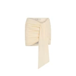 SIR the Label Arla Gathered Mini Skirt in Cream | Mini Skirts | Coveti