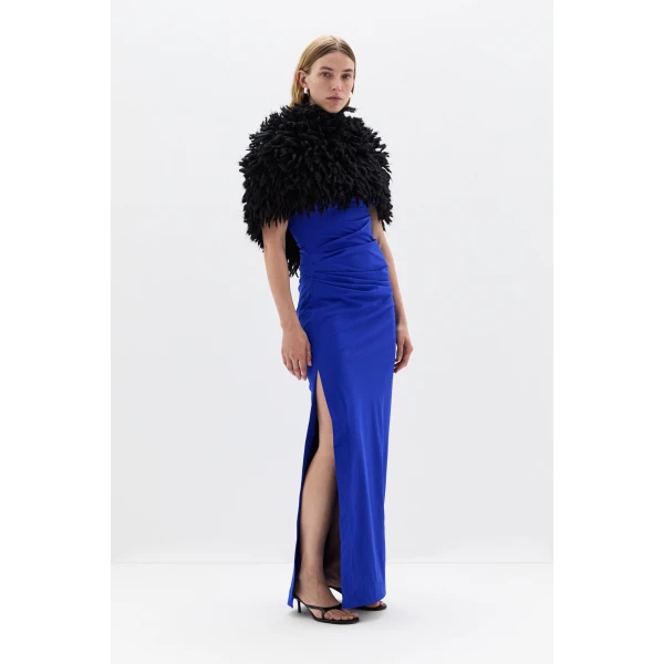 SIR the Label Arla Halter Gown in Cobalt | Evening Gowns | Coveti