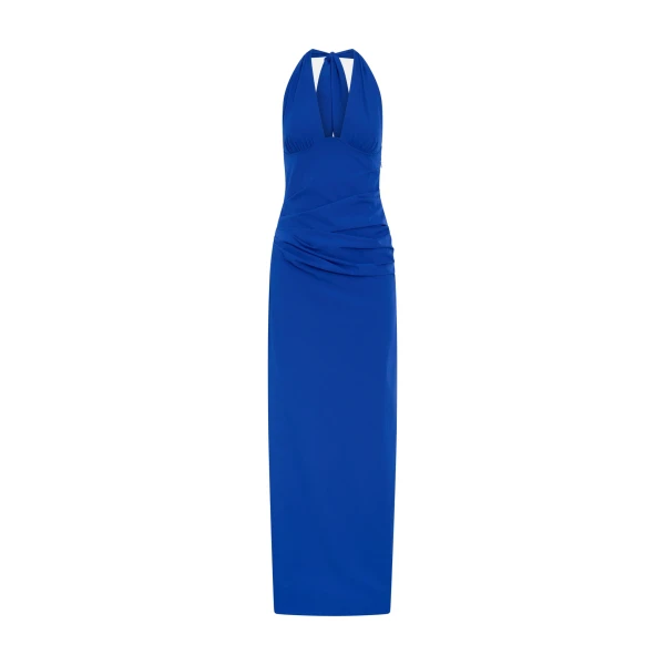 SIR the Label Arla Halter Gown in Cobalt | Evening Gowns | Coveti
