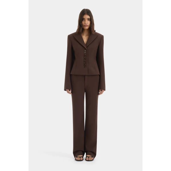 SIR the Label Astrine Tailored Blazer in Coffee | Blazers | Coveti