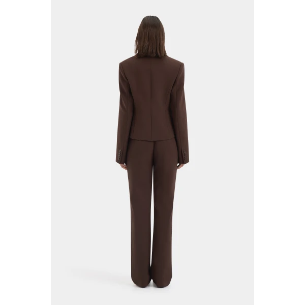 SIR the Label Astrine Tailored Blazer in Coffee | Blazers | Coveti