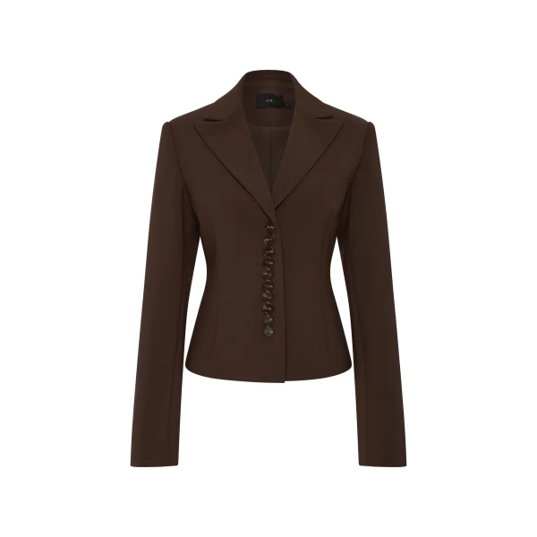 Astrine Tailored Blazer in Coffee