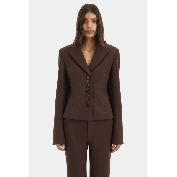 SIR the Label Astrine Tailored Pant in Coffee | Tailored pants | Coveti