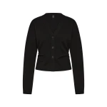 SIR the Label Ayana Gathered Cardigan in Black | Cardigan | Coveti