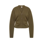 SIR the Label Ayana Gathered Cardigan in Olive | Cardigan | Coveti