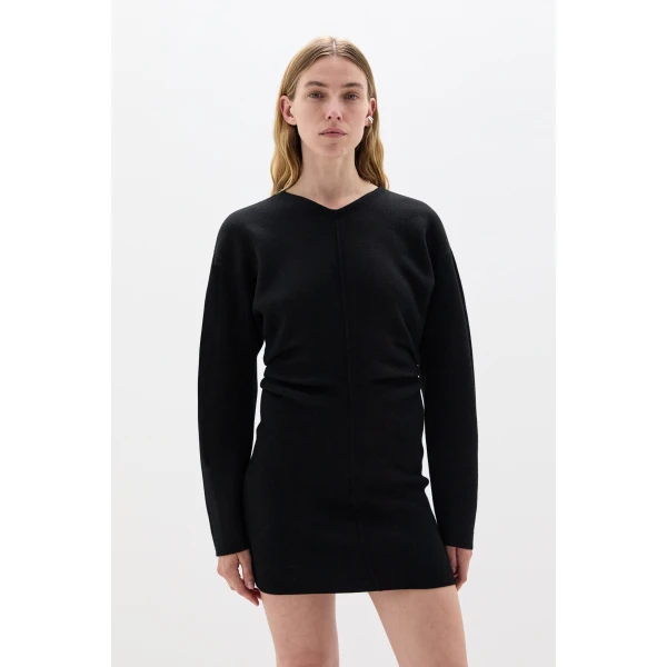 SIR the Label Ayana Knit Mini Dress in Black | Mini Dresses | Coveti