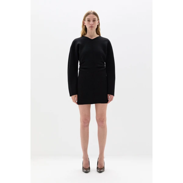 SIR the Label Ayana Knit Mini Dress in Black | Mini Dresses | Coveti