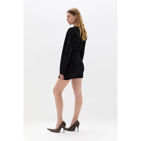 SIR the Label Ayana Knit Mini Dress in Black | Mini Dresses | Coveti