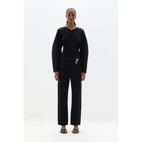 SIR the Label Ayana Knit Mini Dress in Black | Mini Dresses | Coveti