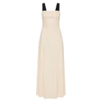 SIR the Label Ayla Tie Back Maxi Dress in Bone | Maxi Dresses | Coveti