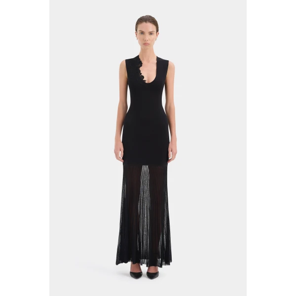 SIR the Label Aylu Maxi Dress in Black | Maxi Dresses | Coveti
