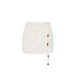 SIR the Label Azura Mini Skirt in Ivory | Mini Skirts | Coveti