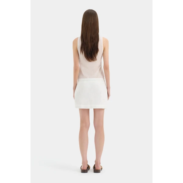 SIR the Label Azura Mini Skirt in Ivory | Mini Skirts | Coveti