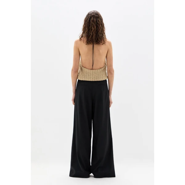 SIR the Label Beatrice Pintuck Pant in Black | Pants | Coveti