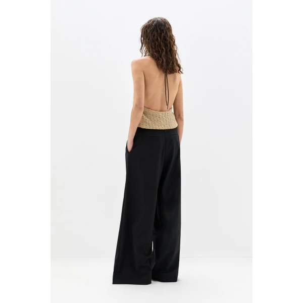 SIR the Label Beatrice Pintuck Pant in Black | Pants | Coveti