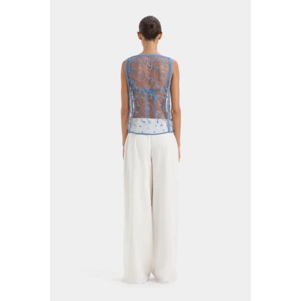 SIR the Label Beatrice Pintuck Pant in Ivory | Pants | Coveti