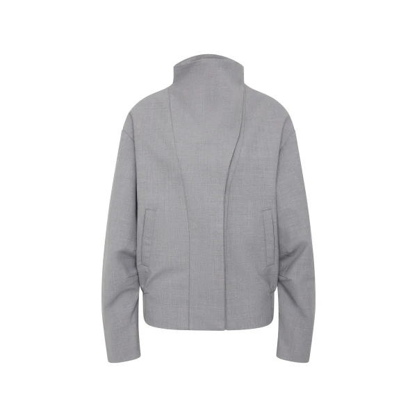 Belle Bomber Jacket in Grey Marle