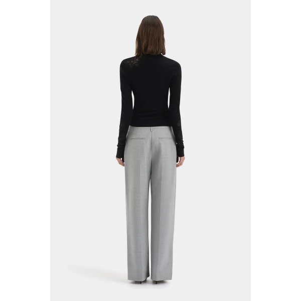 SIR the Label Belle Tailored Trouser in Grey Marle | Tailored pants | Coveti