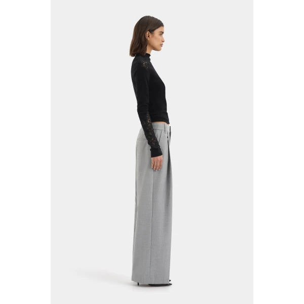 SIR the Label Belle Tailored Trouser in Grey Marle | Tailored pants | Coveti