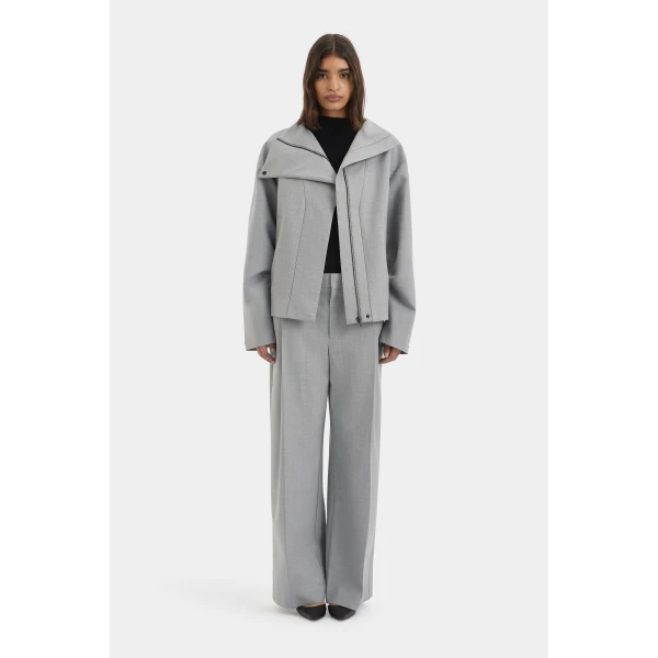 SIR the Label Belle Tailored Trouser in Grey Marle | Tailored pants | Coveti