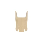 SIR the Label Bronte Fitted Bodice in Beige | Cropped Top | Coveti