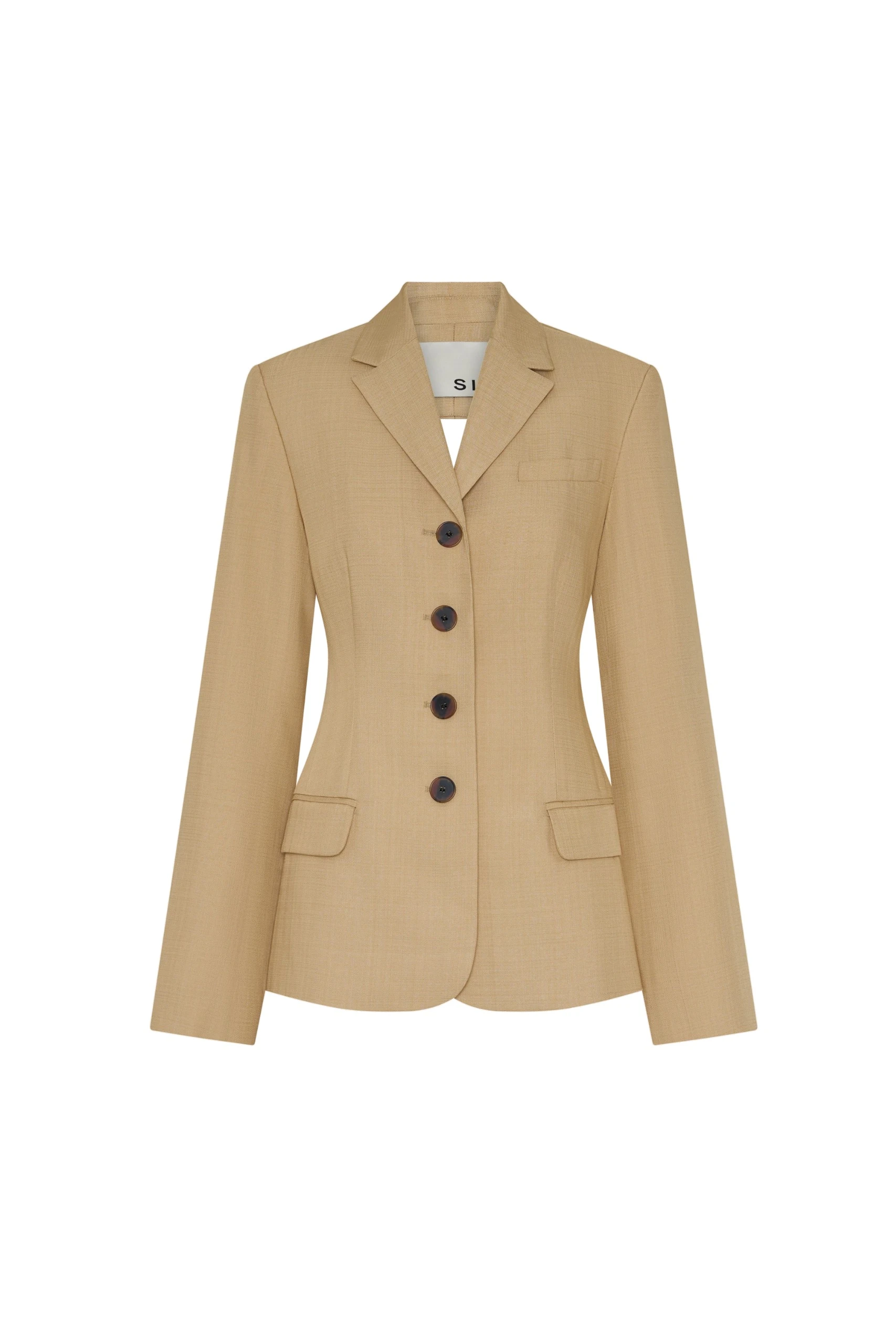 SIR the Label Bronte Open Back Blazer in Beige SIR the Label Bronte Open Back Blazer in Beige | Blazers | Coveti