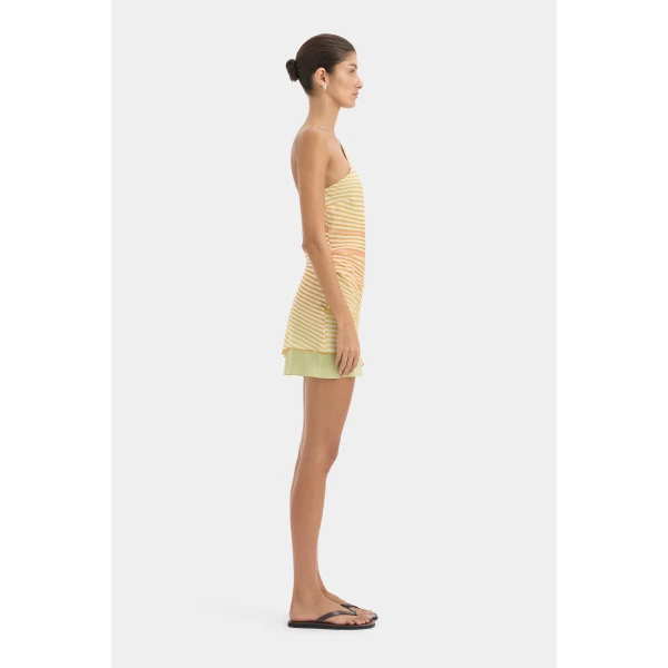 SIR the Label Calypso Layered Mini Dress in Sorbet Stripe | Mini Dresses | Coveti