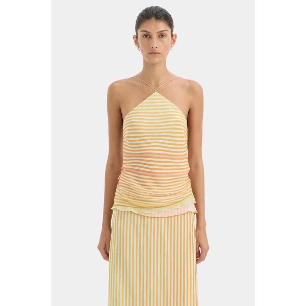 SIR the Label Calypso Layered Top in Sorbet Stripe | Tops | Coveti